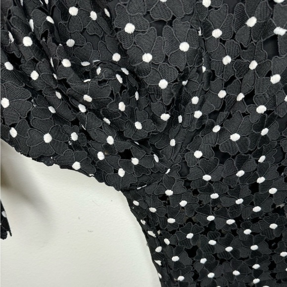SELF-PORTRAIT Black Daisy Dot Lace Jumpsuit size 6 - Picture 10 of 14